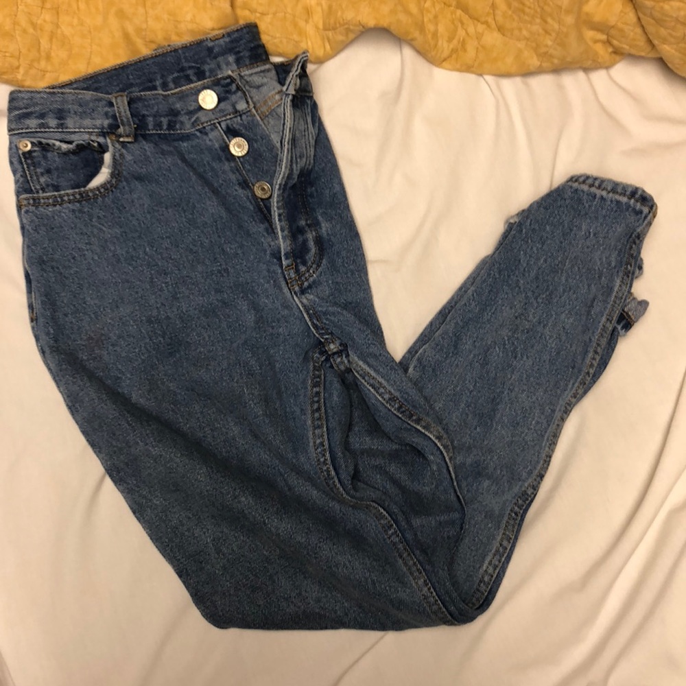 High rise Button up brandy jeans